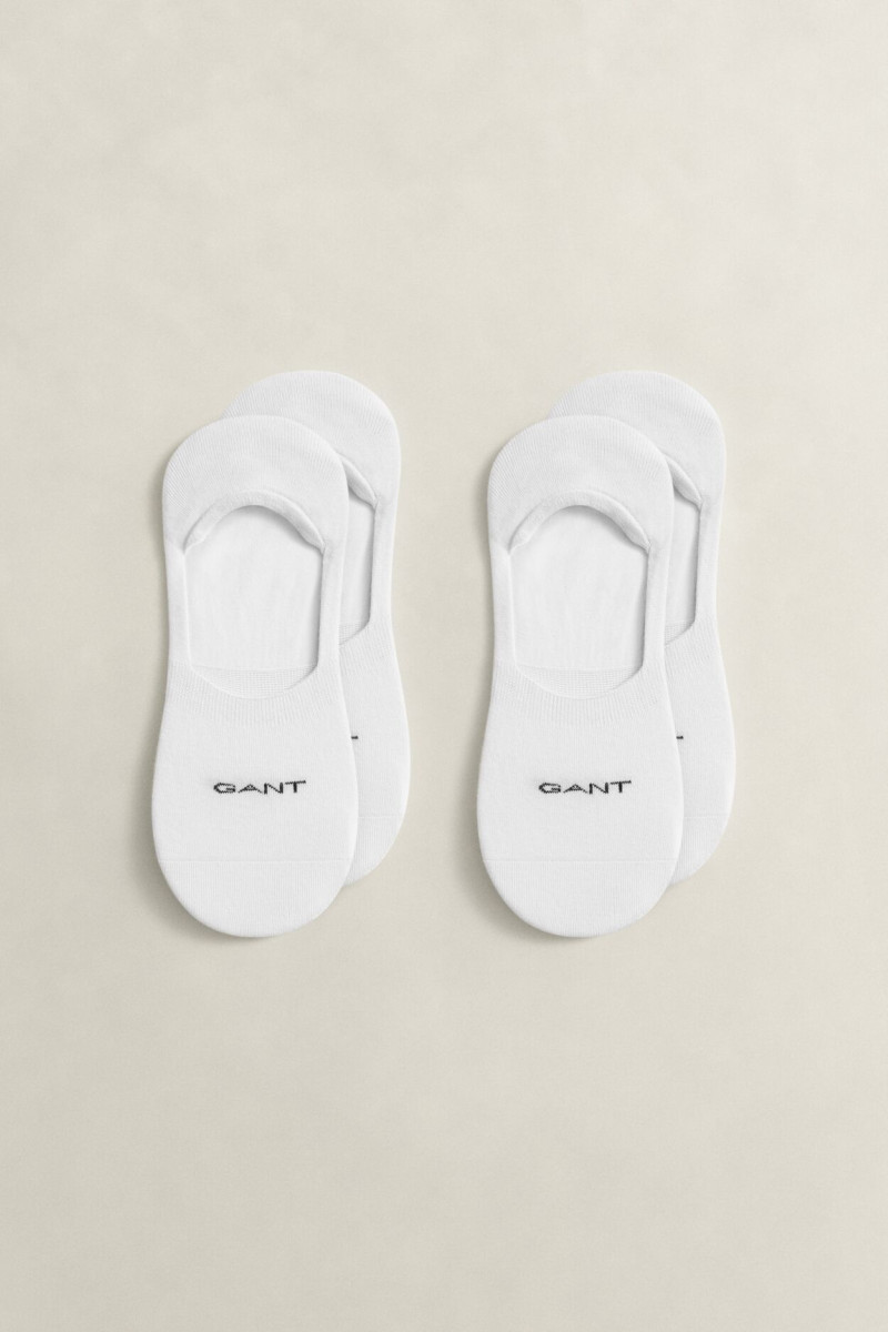 PONOŽKY GANT INVISIBLE SOCKS 2-PACK WHITE