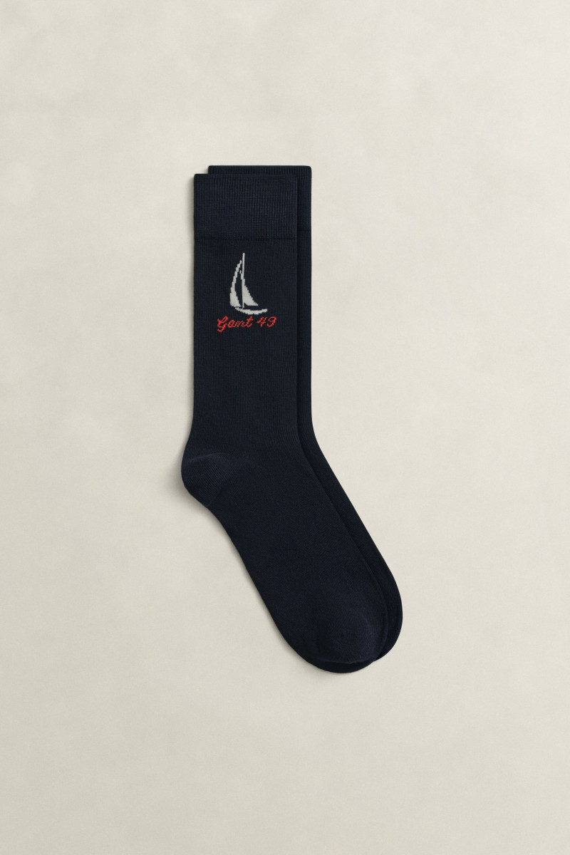 PONOŽKY GANT GRAPHIC SOCKS MARINE