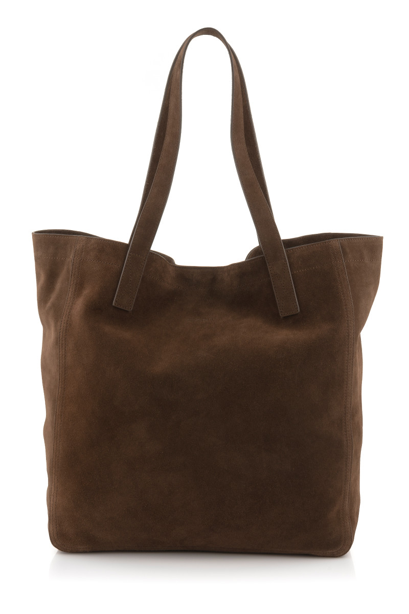 KABELKA GANT SUEDE TOTE BAG MAHOGANY BROWN
