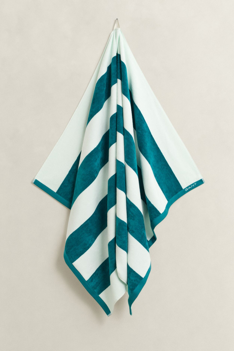 RUČNÍK GANT STRIPE BEACH TOWEL 100X180 AQUA BLUE