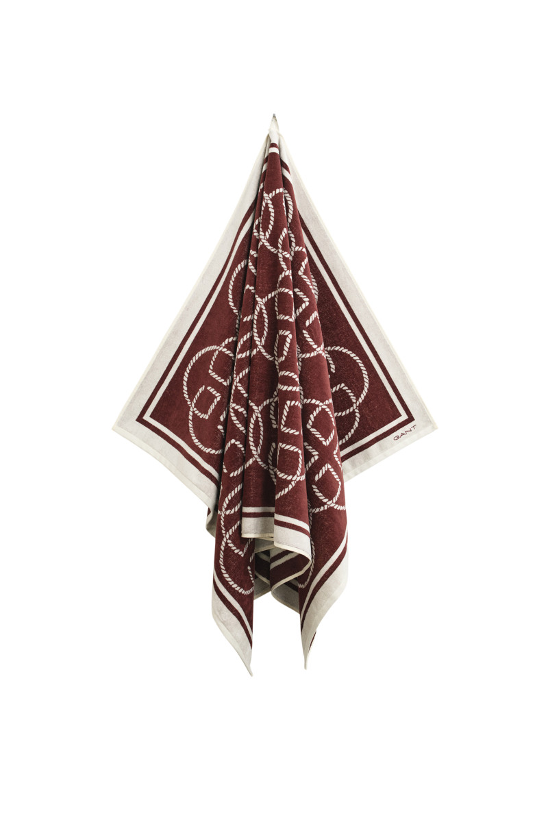 RUČNÍK GANT MONOGRAM PRINT BEACH TOWEL 100X180 FRESH SOIL