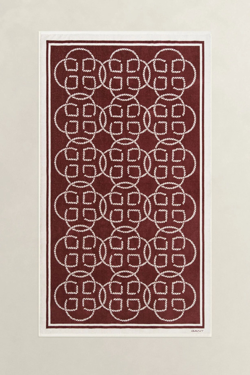 RUČNÍK GANT MONOGRAM PRINT BEACH TOWEL 100X180 FRESH SOIL