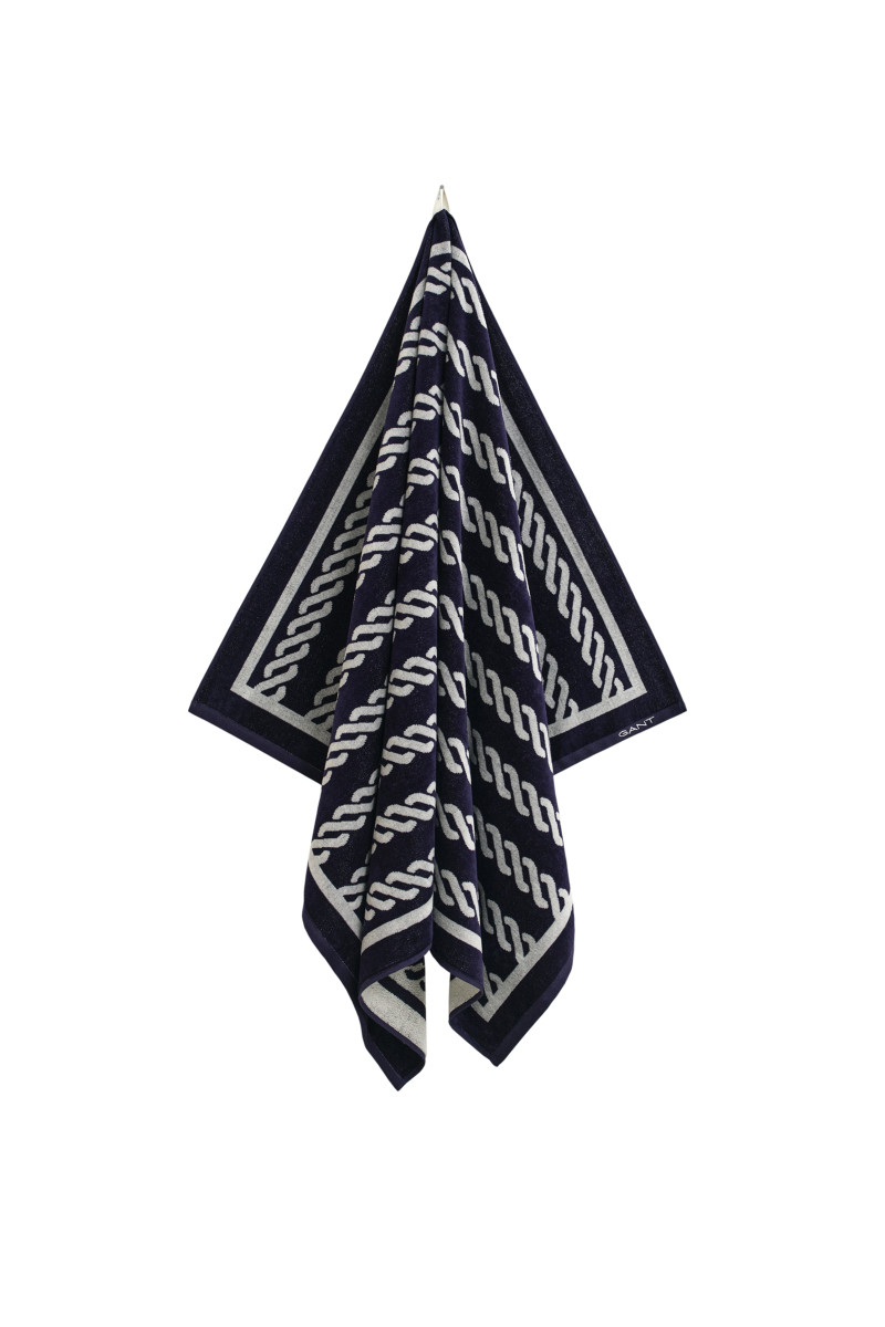 RUČNÍK GANT ROPE BEACH TOWEL 100X180 EVENING BLUE