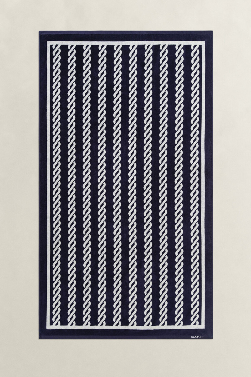 RUČNÍK GANT ROPE BEACH TOWEL 100X180 EVENING BLUE