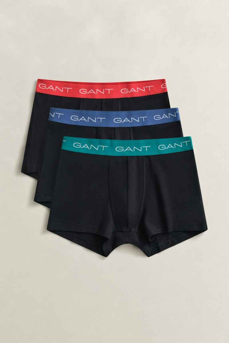 SPODNÍ PRÁDLO GANT TRUNK 3-PACK BLACK