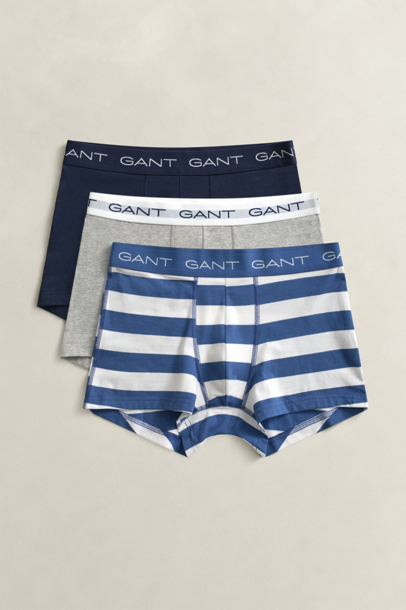 SPODNÍ PRÁDLO GANT STRIPE TRUNK 3-PACK VINTAGE BLUE