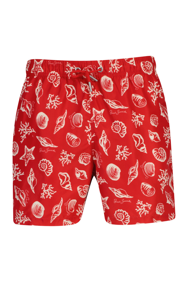 PLAVKY GANT SEASHELLS PRINT SWIM SHORTS ROSE RED