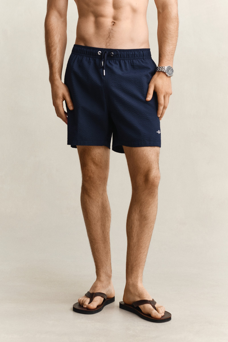 PLAVKY GANT SEERSUCKER SWIM SHORTS MARINE