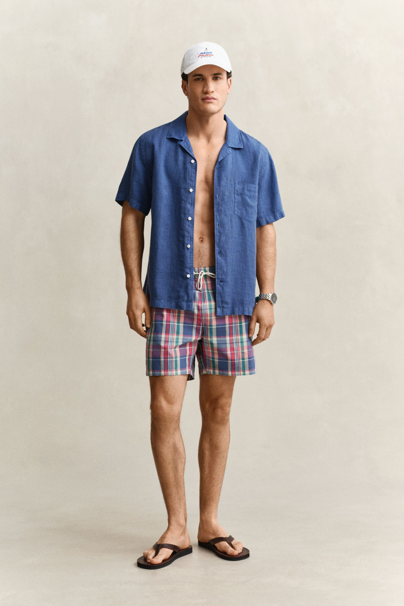 E-shop PLAVKY GANT MADRAS CHECK SWIM SHORTS ROSE RED