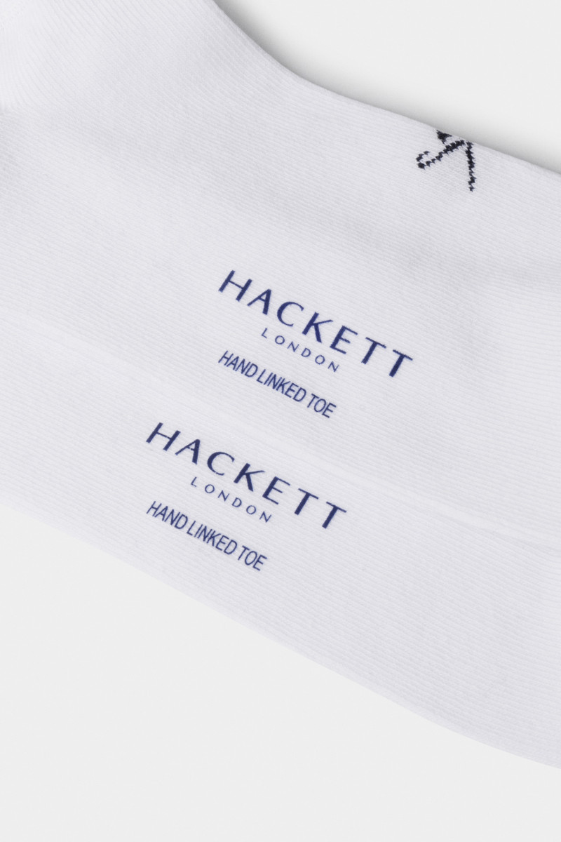 Ponožky Hackett London Trainer Solid Socks 2P Optic White