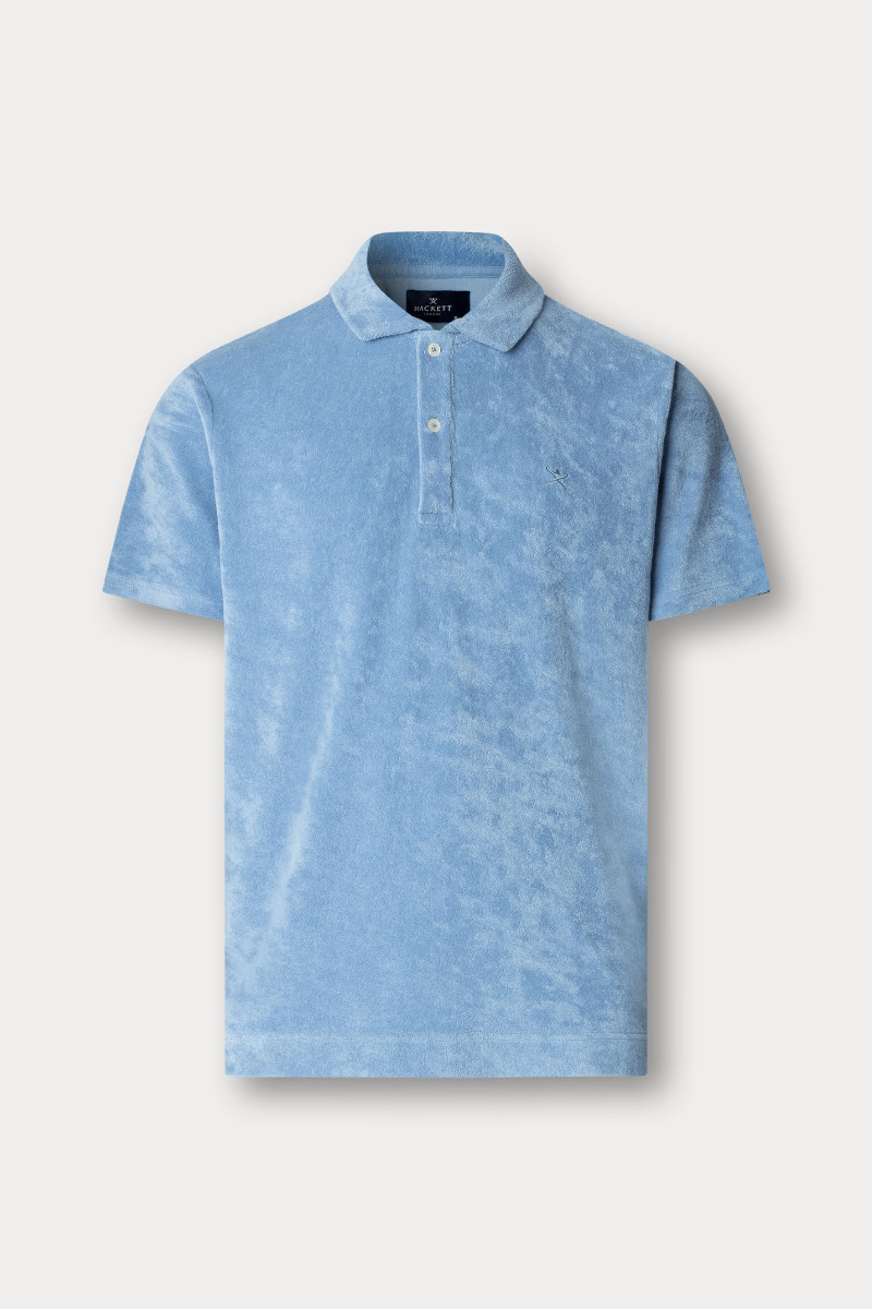 Póló Hackett London Towelling Polo Bright Blue