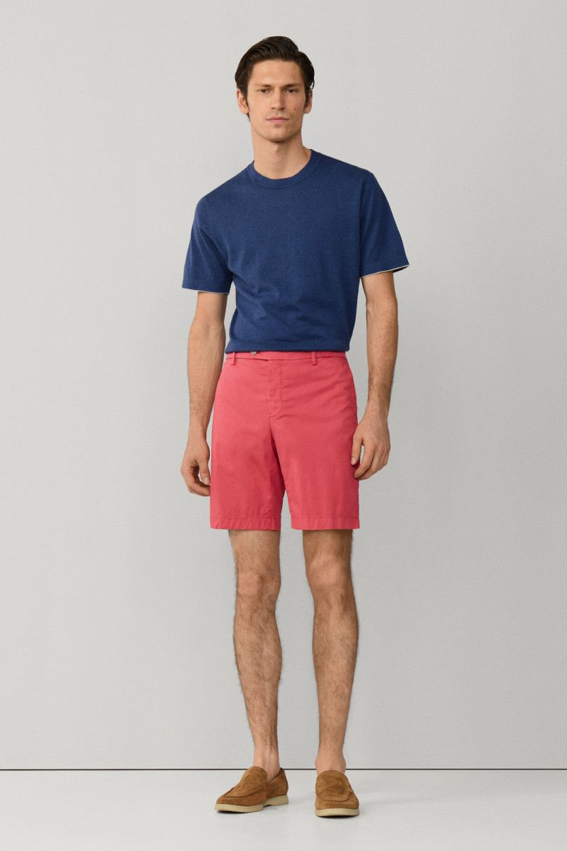 Šortky Hackett London Ultra Lw Chino Shrt Light Red