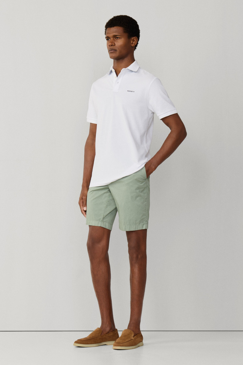 Šortky Hackett London Ultra Lw Chino Shrt Sage Green