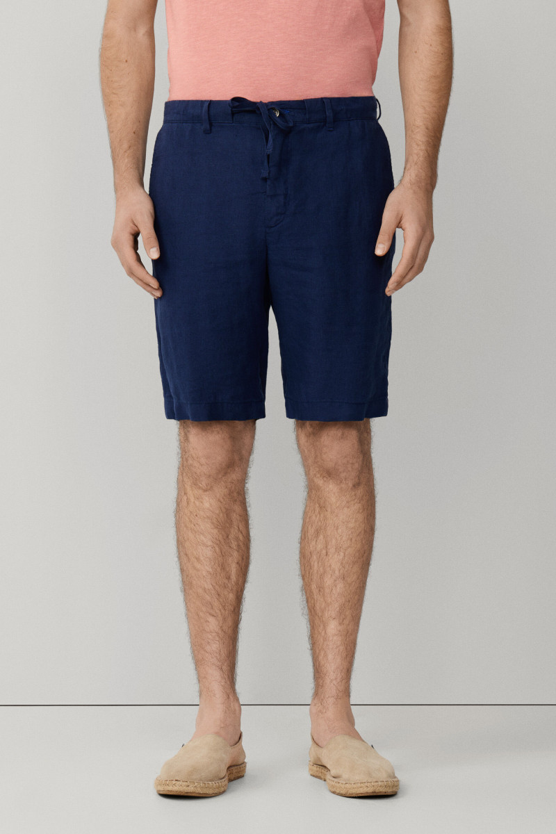 Šortky Hackett London Pd Linen Short Navy