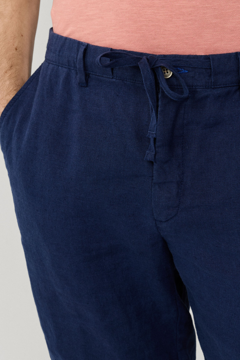 Šortky Hackett London Pd Linen Short Navy