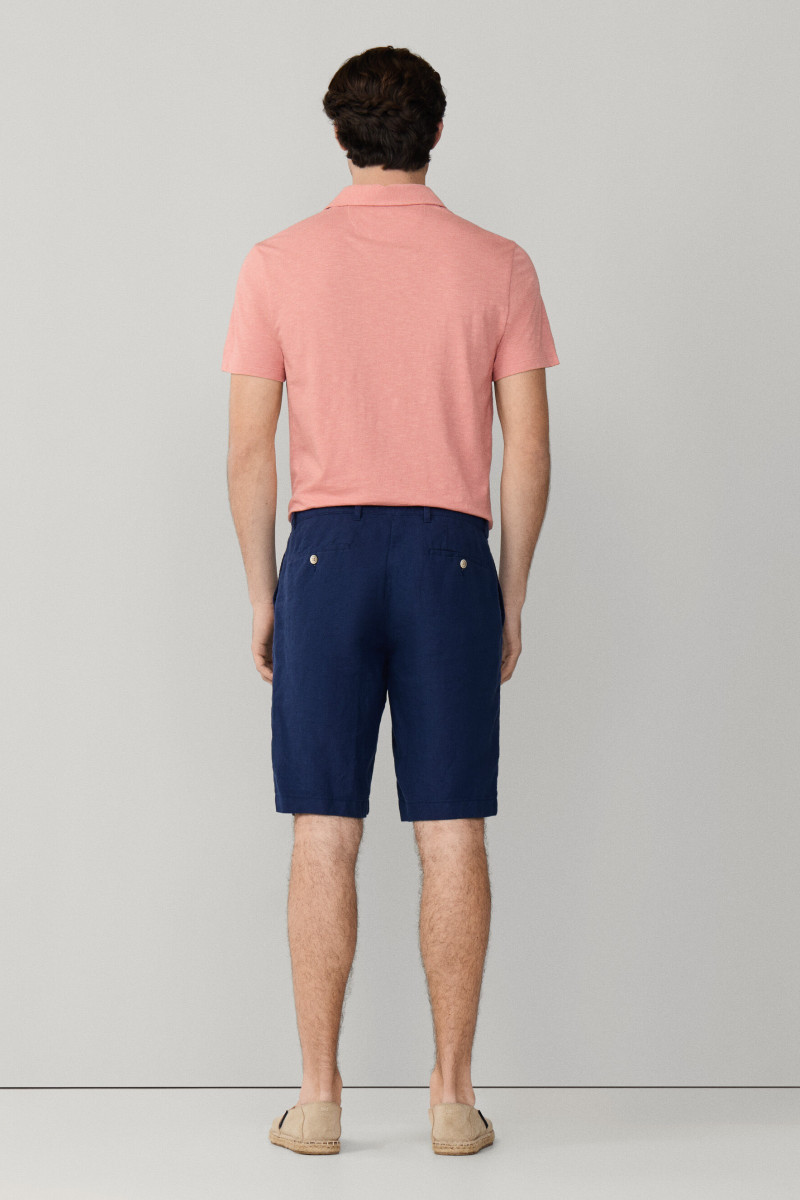 Šortky Hackett London Pd Linen Short Navy