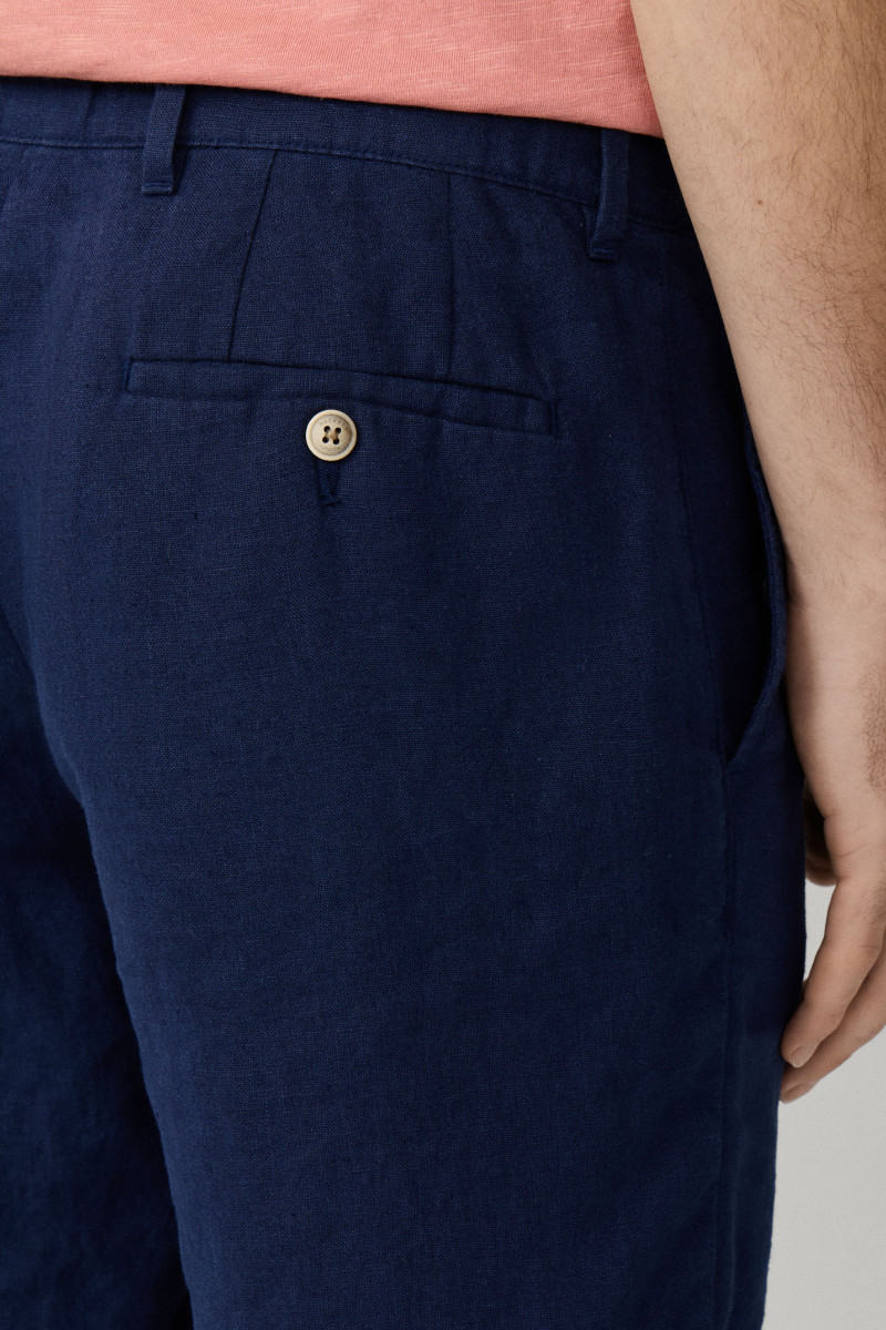 Šortky Hackett London Pd Linen Short Navy