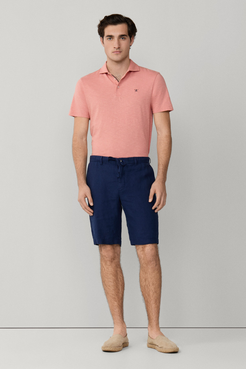 Šortky Hackett London Pd Linen Short Navy