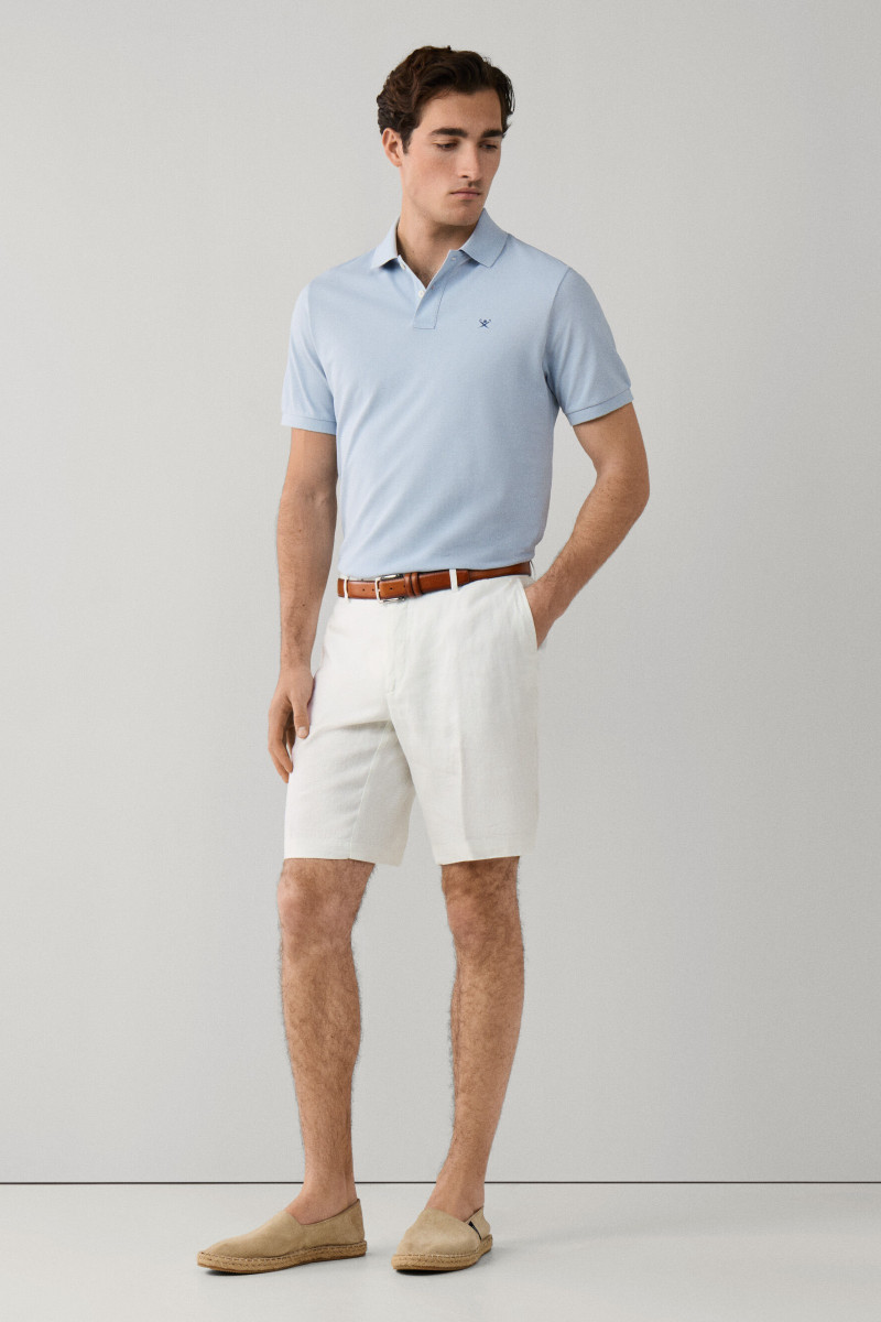 Šortky Hackett London Pd Linen Short Off White