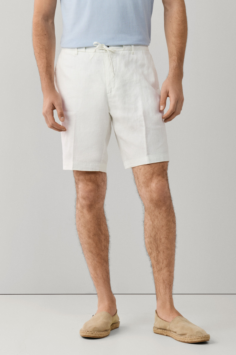 Šortky Hackett London Pd Linen Short Off White