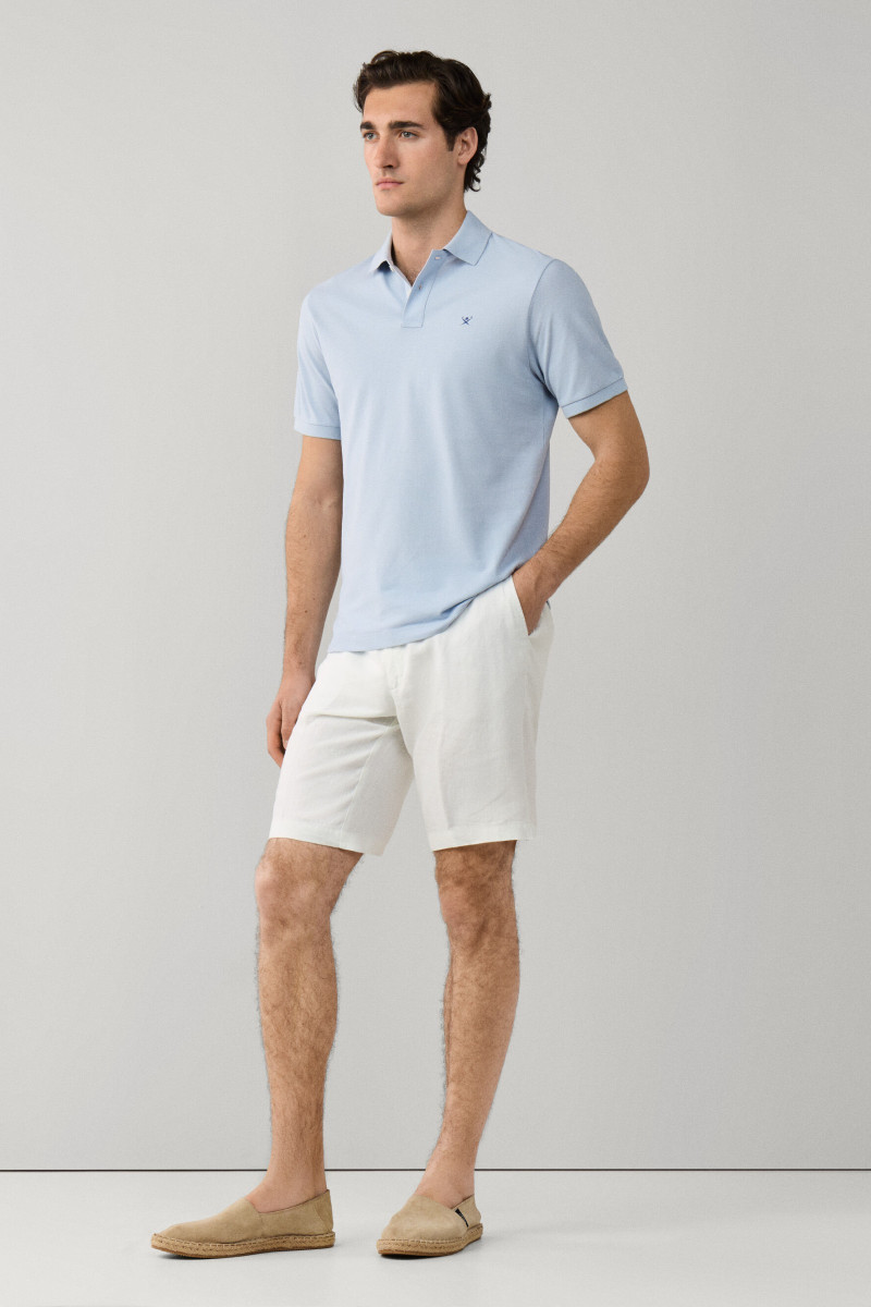 Šortky Hackett London Pd Linen Short Off White