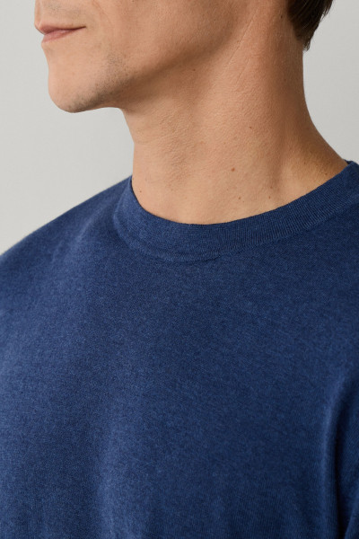 PULÓVER HACKETT LONDON COTTON LINEN KNIT TEE - Kép 4
