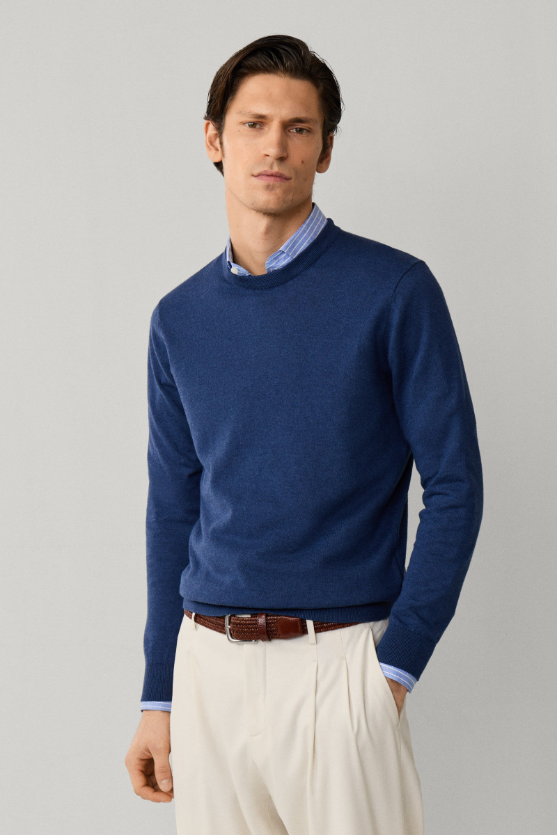 Sveter Hackett London Cotton Linen Crew Old Navy