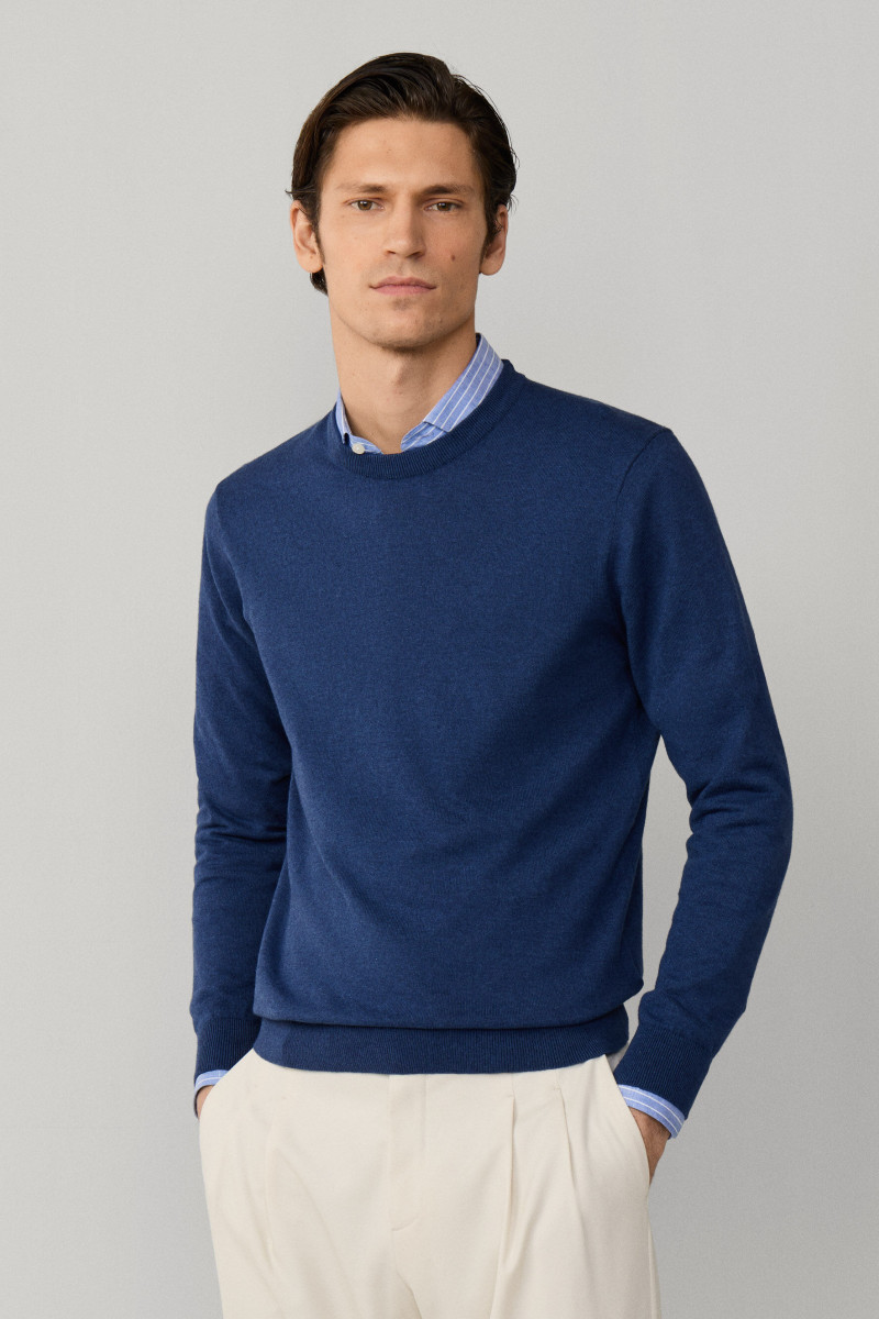 Sveter Hackett London Cotton Linen Crew Old Navy
