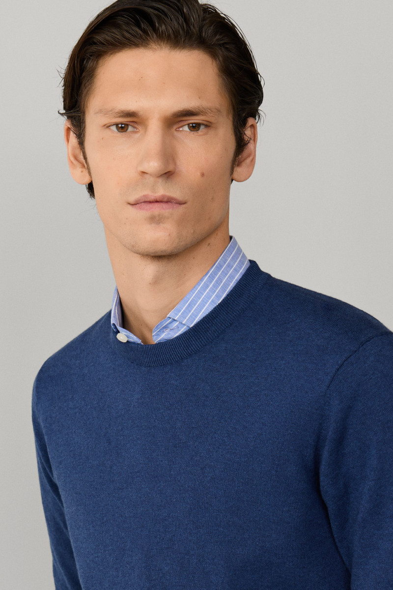 Sveter Hackett London Cotton Linen Crew Old Navy