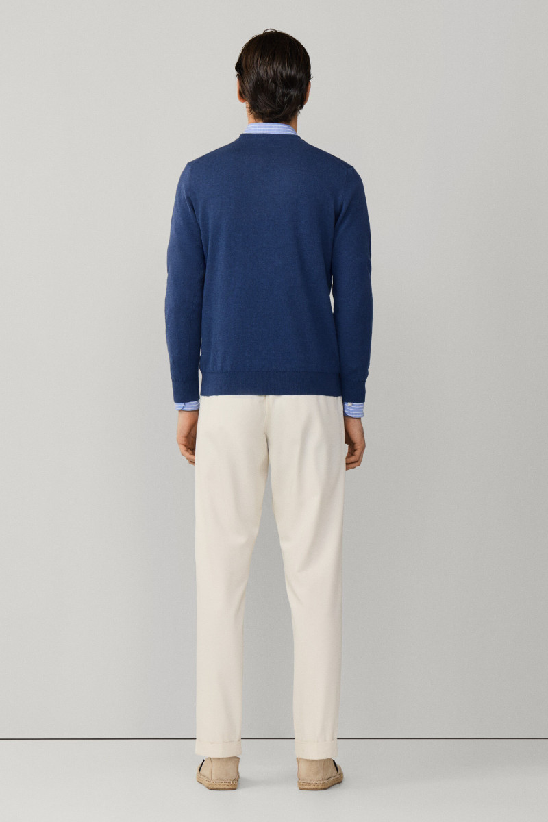 Sveter Hackett London Cotton Linen Crew Old Navy