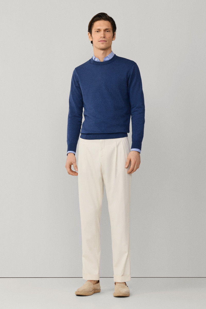 Sveter Hackett London Cotton Linen Crew Old Navy