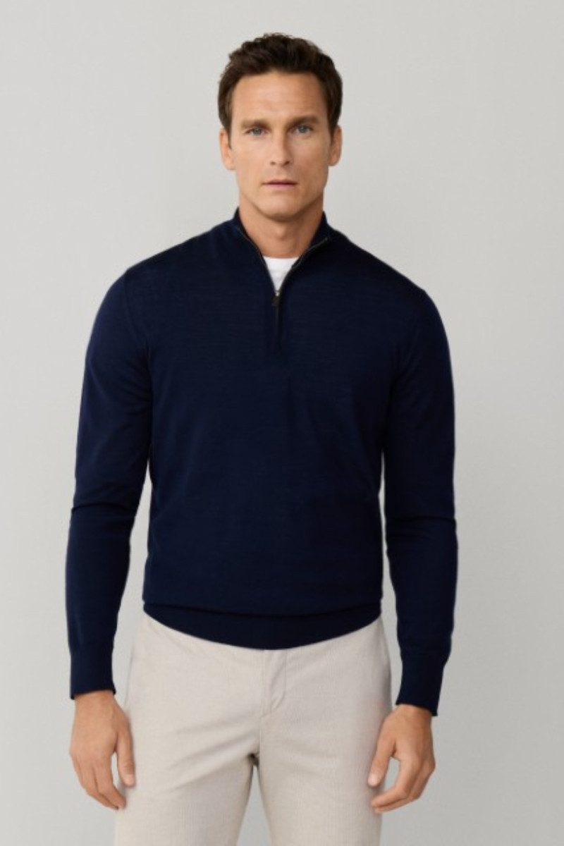 Sveter Hackett London Ess Merino Hzip Old Navy