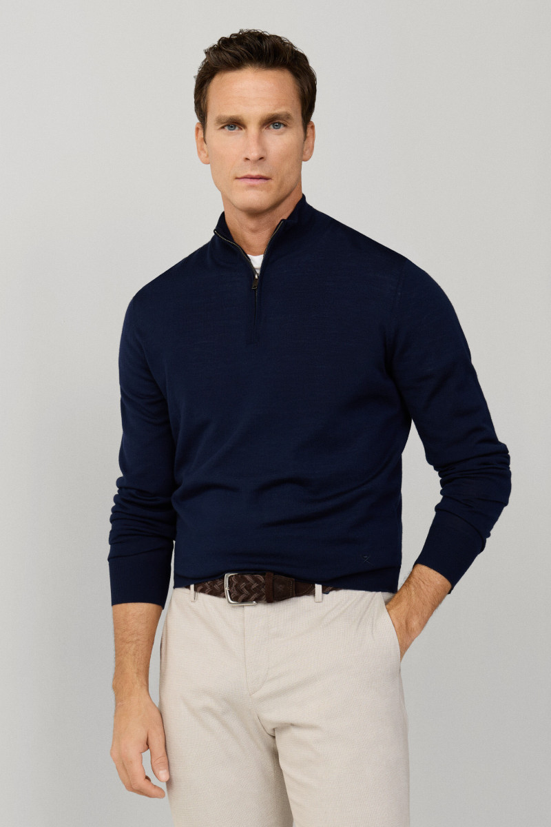 Sveter Hackett London Ess Merino Hzip Old Navy