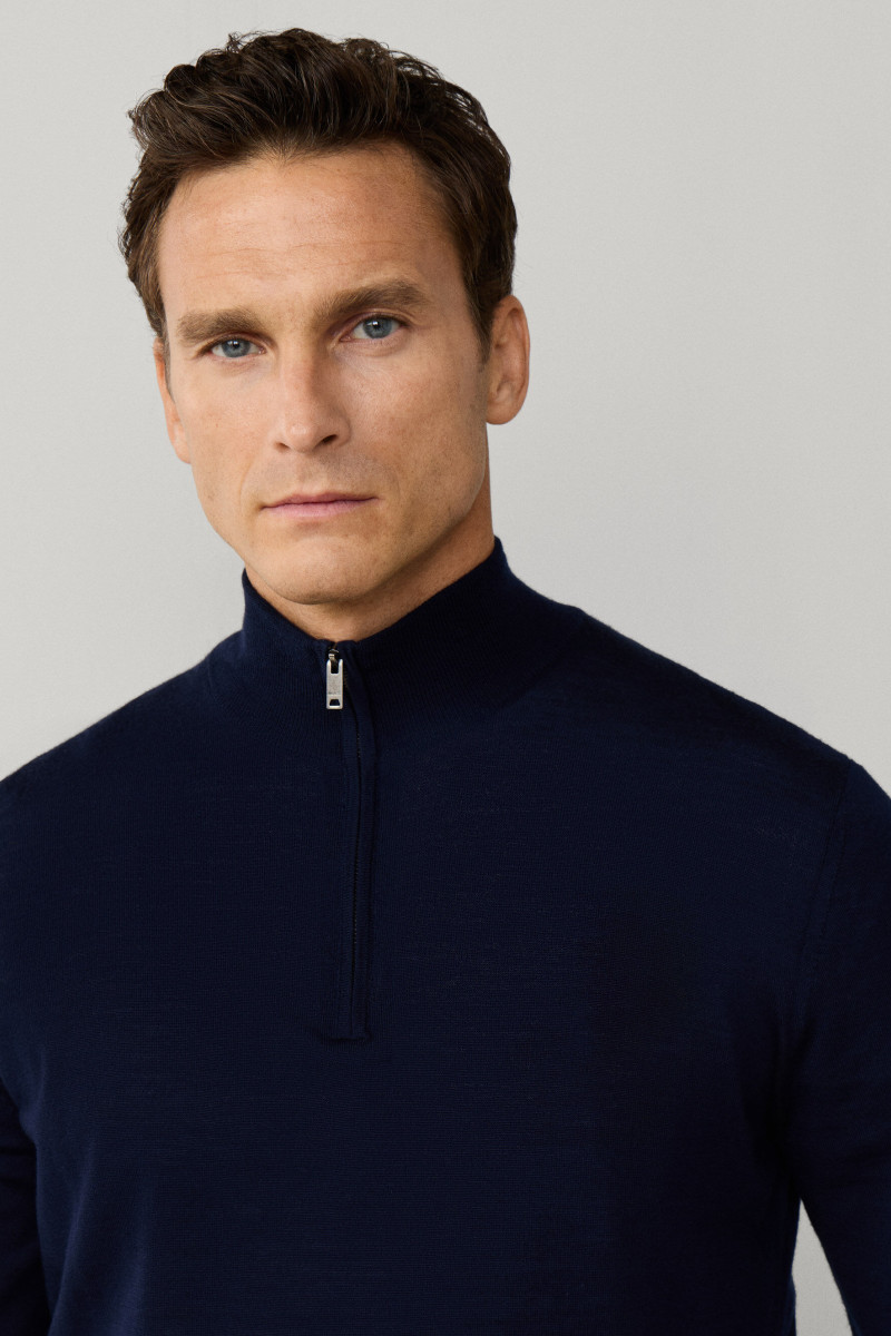 Sveter Hackett London Ess Merino Hzip Old Navy