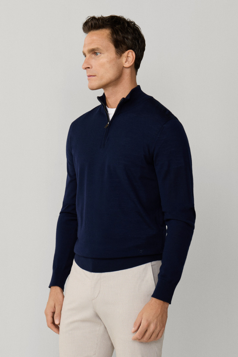 Sveter Hackett London Ess Merino Hzip Old Navy