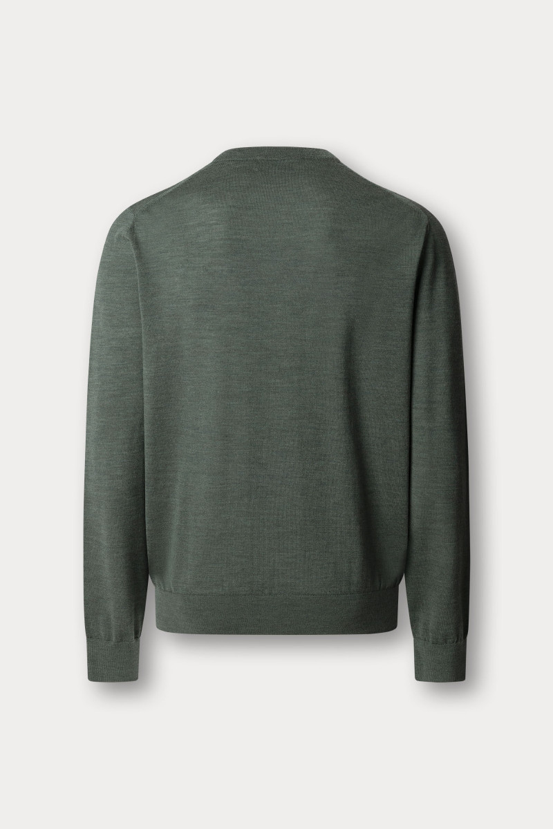 Sveter Hackett London Ess Merino Crew Army Green