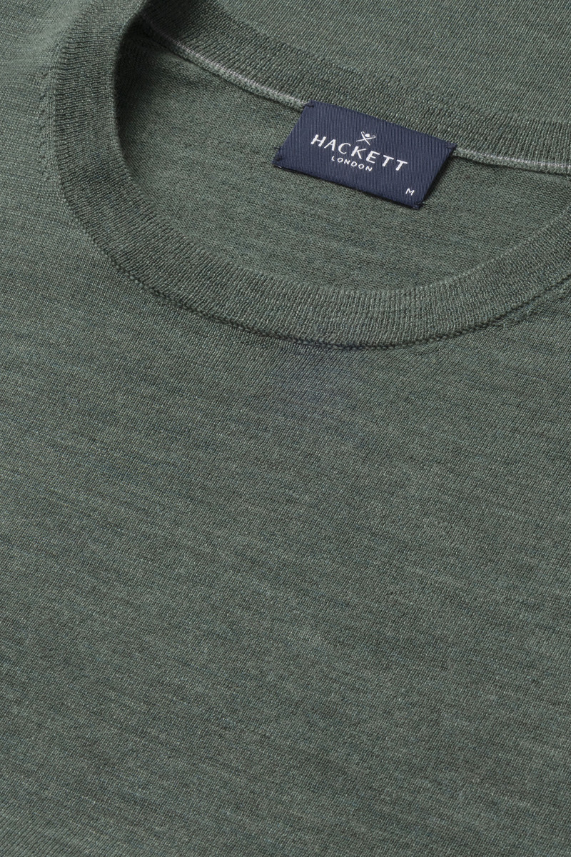 Sveter Hackett London Ess Merino Crew Army Green