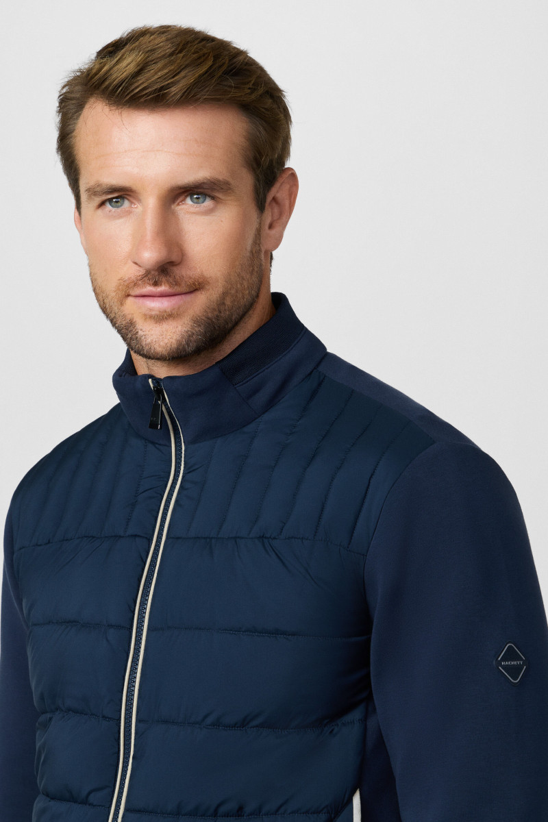 Mikina Hackett London Hs Estate Hybrid Fz Navy