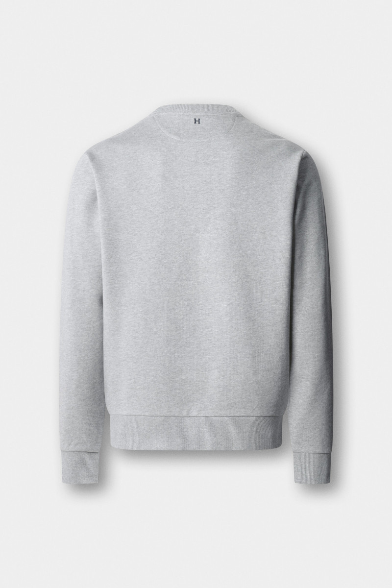 Mikina Hackett London Heritage Harry Crew Light Grey Marl