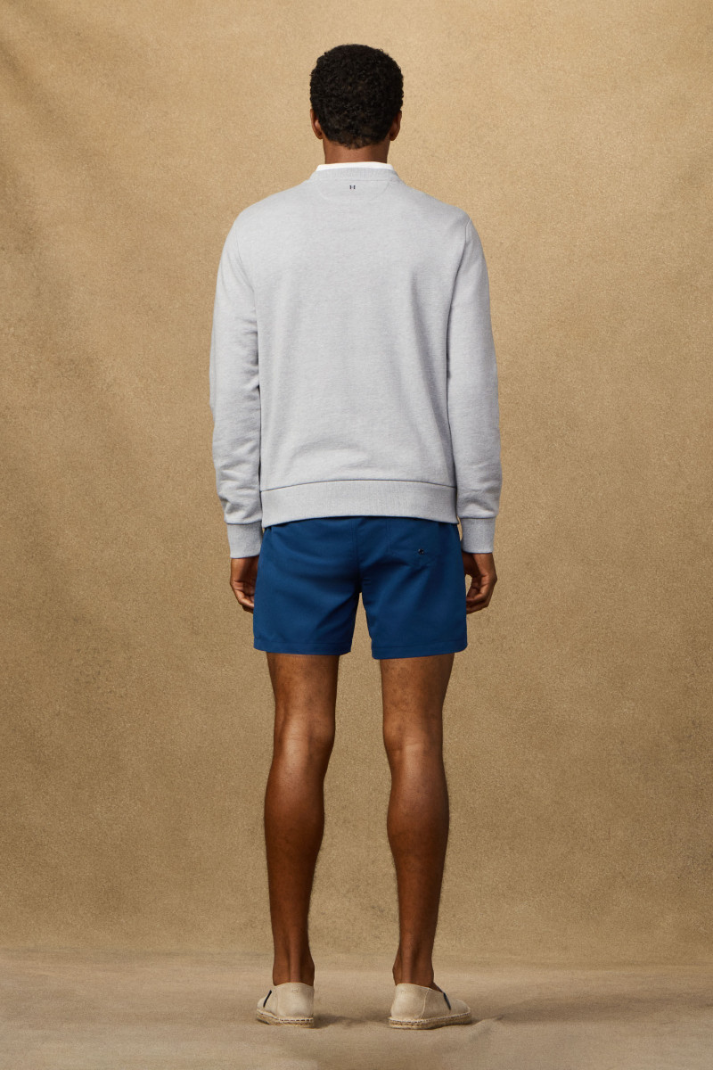 Mikina Hackett London Heritage Harry Crew Light Grey Marl