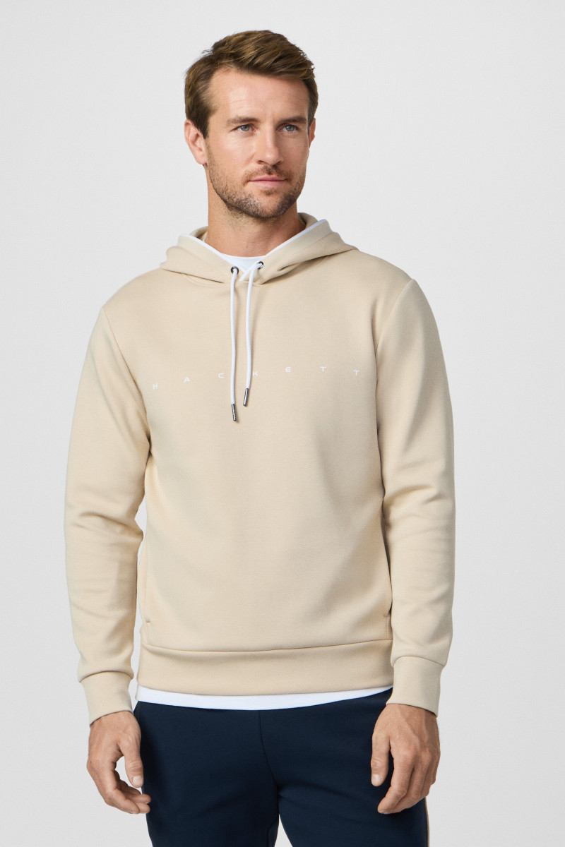 Mikina Hackett London Hs Essential Hoody Stone Beige