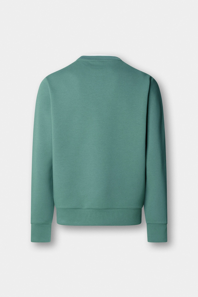 Mikina Hackett London Hs Essential Crew Sage Green