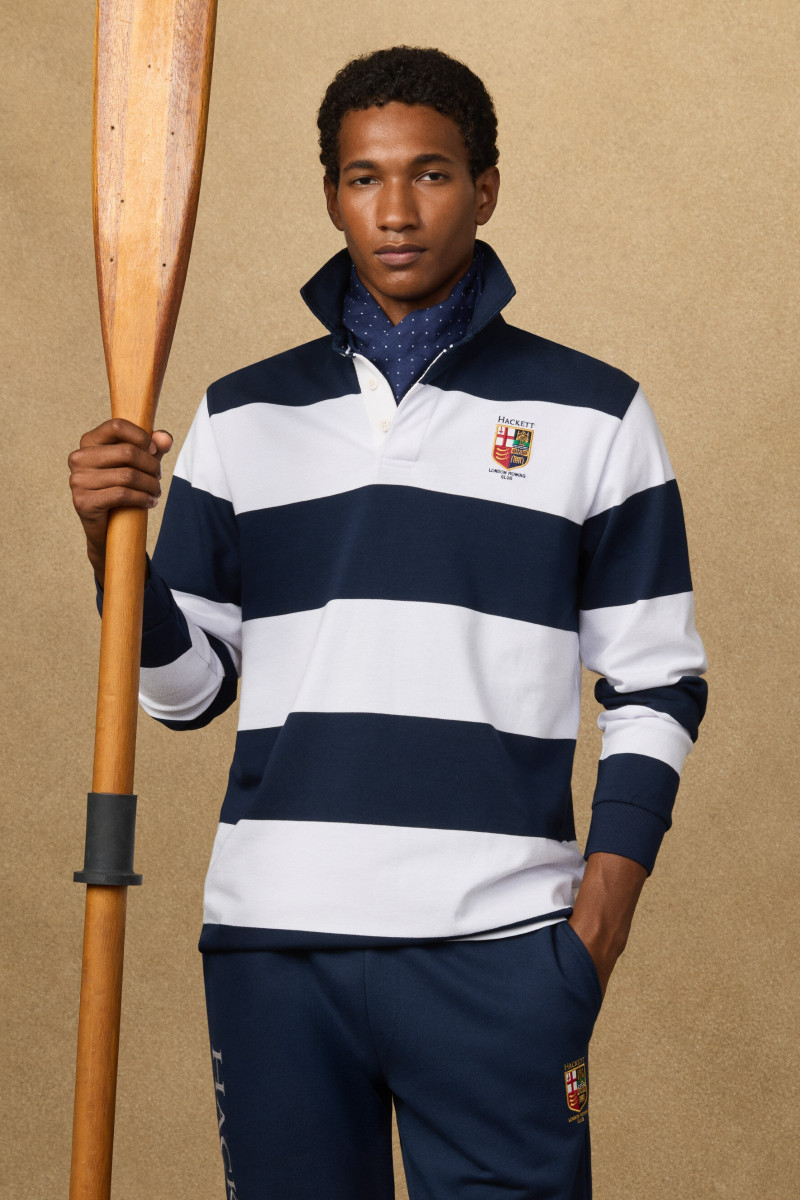 Polokošeľa Hackett London Heritage Lrc Str Rb Ls Optic White