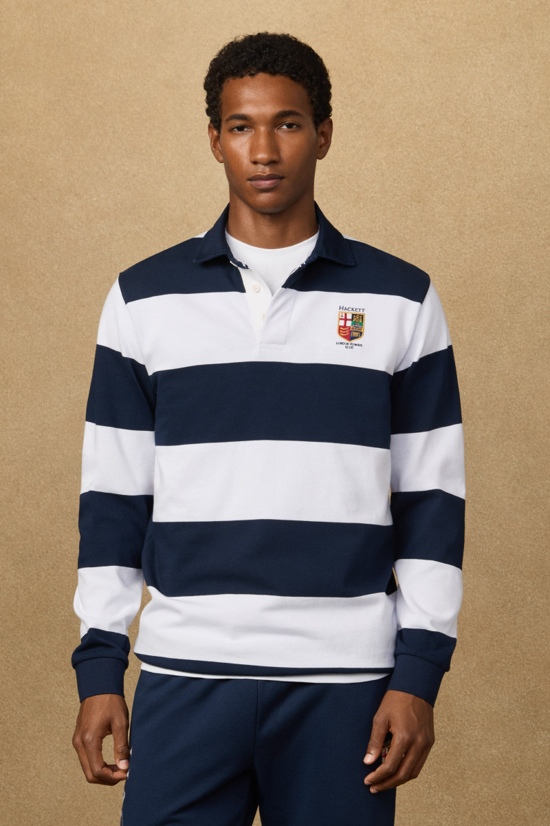 Polokošeľa Hackett London Heritage Lrc Str Rb Ls Optic White