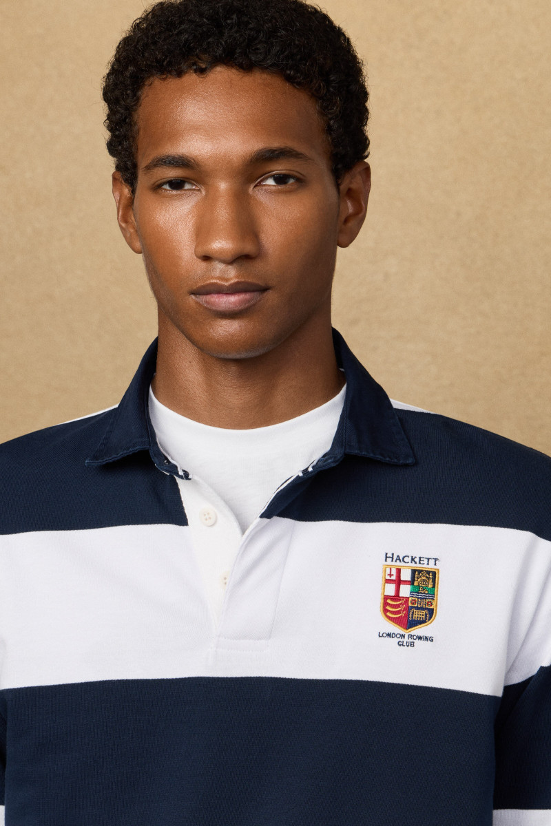 Polokošeľa Hackett London Heritage Lrc Str Rb Ls Optic White