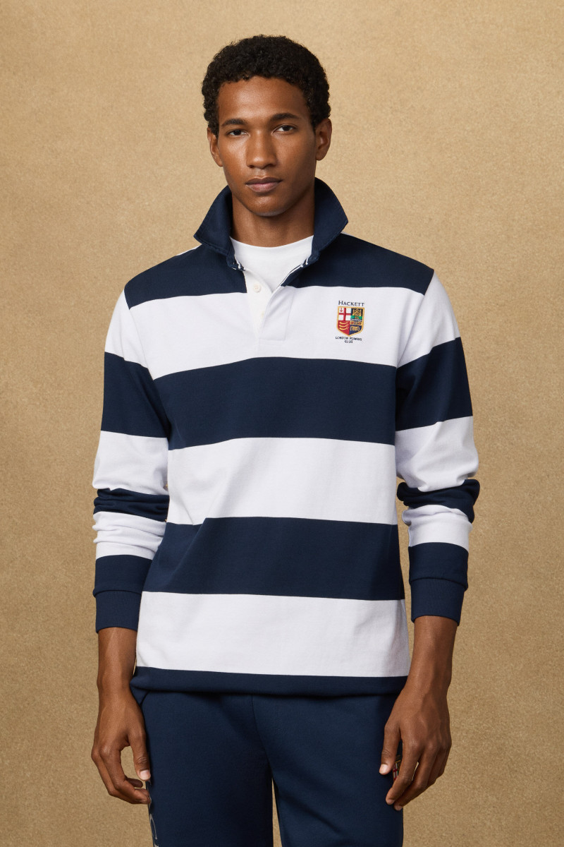 Polokošeľa Hackett London Heritage Lrc Str Rb Ls Optic White