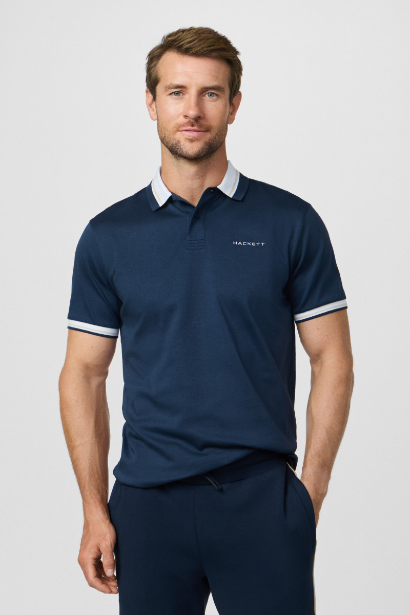 Póló Hackett London Hs Club Collar Polo Navy
