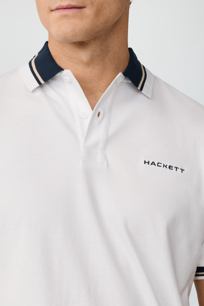 PÓLÓ HACKETT LONDON HS CLUB COLLAR POLO - Kép 4
