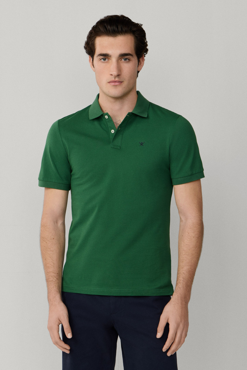 Póló Hackett London Slim Fit Logo Apple Green