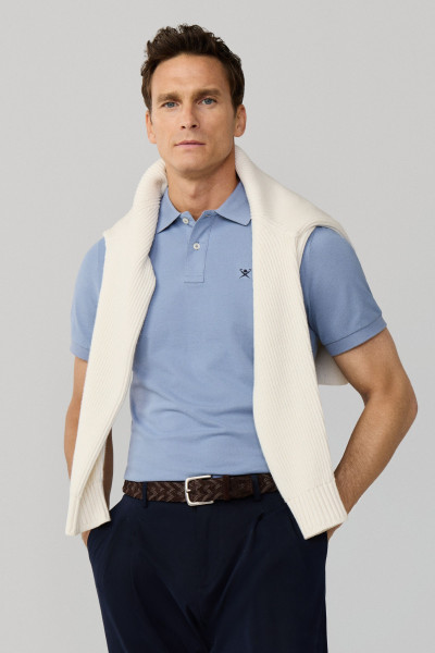 PÓLÓ HACKETT LONDON SLIM FIT LOGO - Kép 7